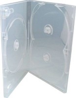 SCANAVO DVD-H�lle 3-fach transparent 3er DVD-Box Overlap 14mm