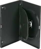 AMARAY DVD H�lle 2-fach schwarz mit Klapptray 2er DVD Box