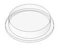 CD/DVD Kunststoff-Knopf transparent selbstklebend plus