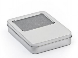 USB-Stick Box aus Metall mit Fenster