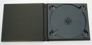 Luxuspak CD Art Box schwarz Lederstruktur