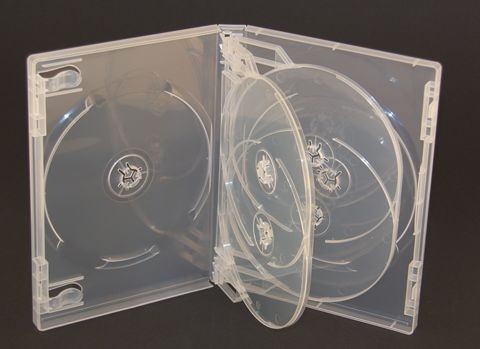 Qualit&auml;ts DVD-Box f&uuml;r 6 Disks, transparent