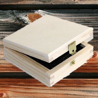 Holzbox Birke hell f&uuml;r 8cm Mini CD DVD oder USB Stick