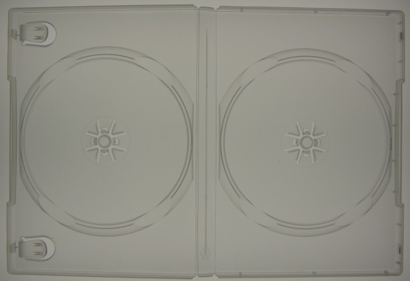 Doppel DVD Leerh&uuml;llen transparent DVD-Boxen 2-fach